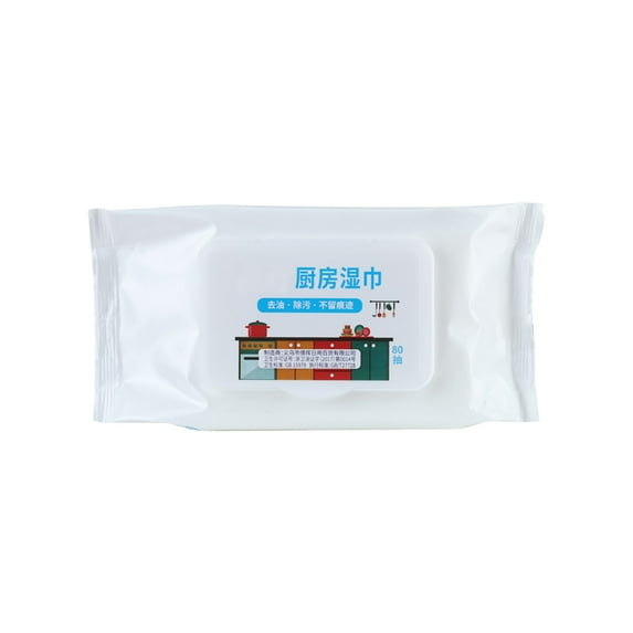 Sktrjpolfis 80pcs Kitchen Stain Removal Wipes No-Wash Degreasing for Range Hood Stove Kitchen Cleaning
