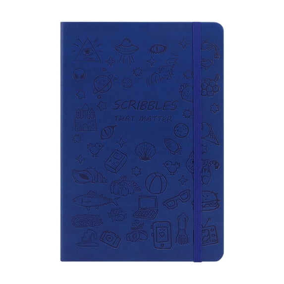 Sktrjpolfis A6 Cute Cartoon Softcover Notebook, Waterproof Embossed Leather Cover, Glue Bound Journal with Bookmark