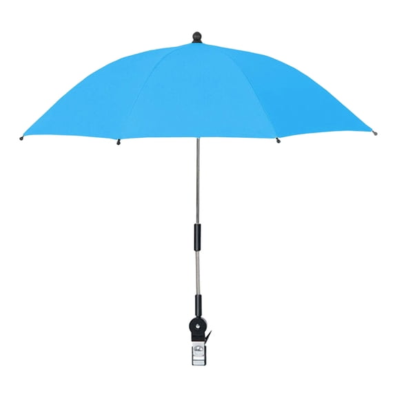 Sktrjpolfis Chair Umbrella with Clamp, 360° Adjustable Beach Umbrella, 83cm Diameter, UV Protection Rainproof Outdoor Umbrella