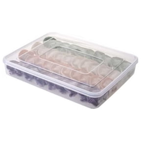 Sktrjpolfis Clear Food Storage Box Plastic Food Keeper for Refrigerator Freezer