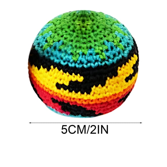 LJMsdf Crochet Footbag 1pc 2in Multicolored Geometric Kick Ball for Casual Play