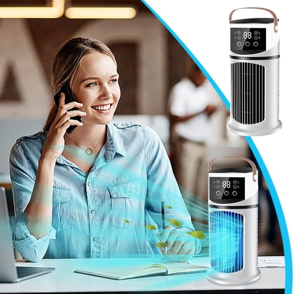 Sktrjpolfis Desktop Tower Fan, 9-Speed Cooling Fan with 640ml Tank, for Office Home Use