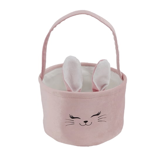 Sktrjpolfis Easter Bunny Basket with Ears 9.05x5.51in Egg Gift Storage Tote for Holiday Parties