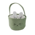 thumbnail image 1 of Sktrjpolfis Easter Bunny Basket with Ears 9.05x5.51in Egg Gift Storage Tote for Holiday Parties, 1 of 5