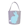 thumbnail image 1 of Sktrjpolfis Easter Bunny Pattern Tote Basket Easter Themed Tote Bag for Easter Hunt Egg, 1 of 5