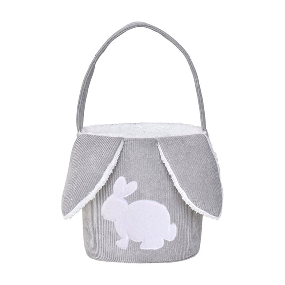 Sktrjpolfis Easter Bunny Tote Bag Basket Egg Candy Storage Bag for Holiday Decor