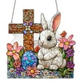 thumbnail image 1 of Sktrjpolfis Easter Egg Bunny Acrylic Hanging Ornaments 2D Spring Decoration Set for Tree Window Party, 1 of 5