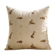 thumbnail image 1 of Sktrjpolfis Easter Rabbits Embroidery Throw Pillow Cover for Household Sofa Living Room Bedding, 1 of 5