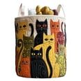 thumbnail image 1 of Sktrjpolfis Embroidered Laundry Basket, 20x28in Large Storage Bucket with Sturdy Handles, Thick Foldable, Soft Polyester Quilted Fabric, for Home Organization, 1 of 6
