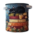 thumbnail image 1 of Sktrjpolfis Embroidered Laundry Basket, 20x28in Large Storage Bucket with Sturdy Handles, Thick Foldable, Soft Polyester Quilted Fabric, for Home Organization, 1 of 6