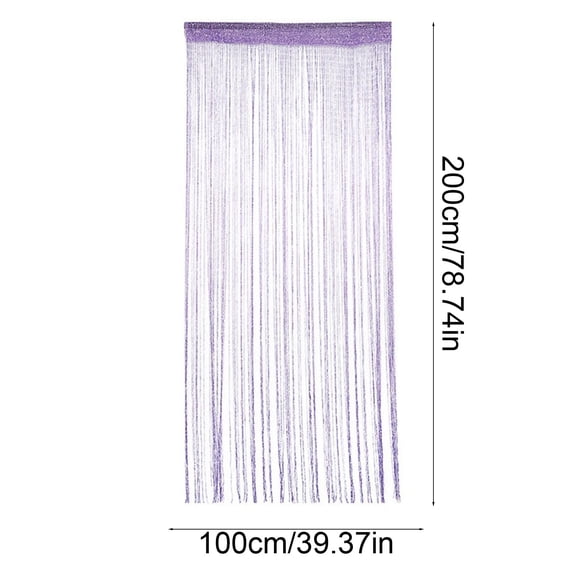 Sktrjpolfis Flat Silver Thread Beaded Tassel Curtain, 39.37×78.74in Polyester Partition Curtain for Wedding Party Home Decoration