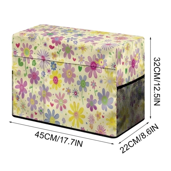 Sktrjpolfis Floral Print Sewing Machine Cover, Universal Size Dust & Scratch Resistant Storage Bag