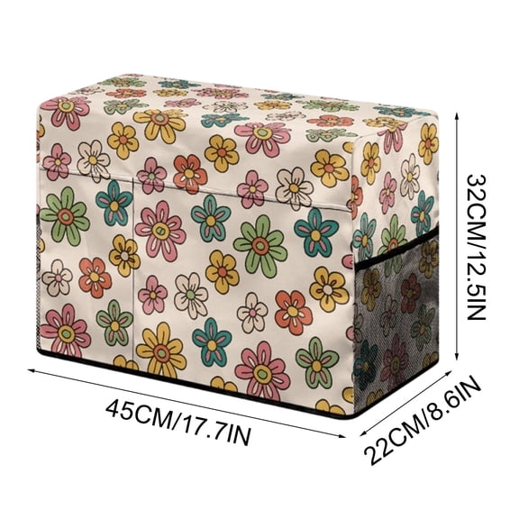 Sktrjpolfis Floral Print Sewing Machine Cover, Universal Size Dust & Scratch Resistant Storage Bag