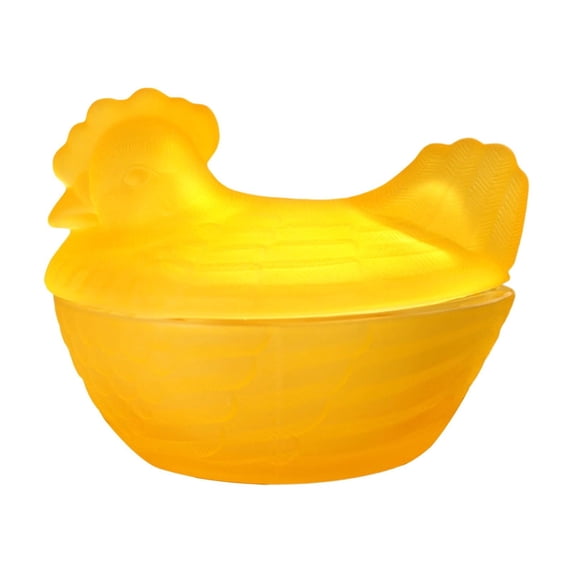 Sktrjpolfis Glass Chicken Storage Jar Easter Decor Jar for Candy Dried Fruit Jar