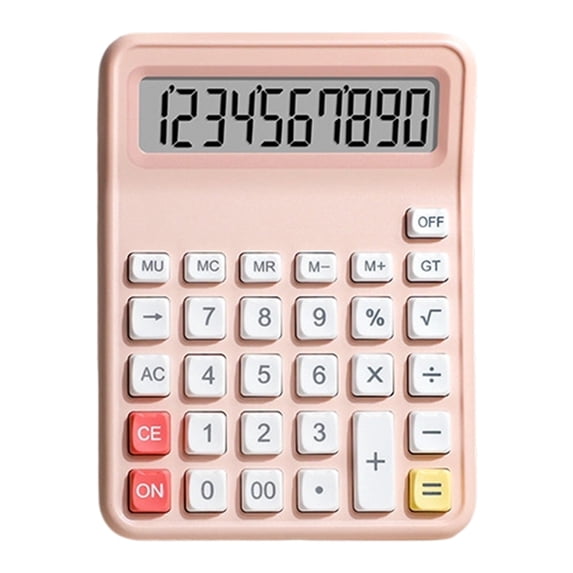 Sktrjpolfis Portable Calculator, Silent Button Keyboard, 4 Basic Math Functions for School Office Home Use