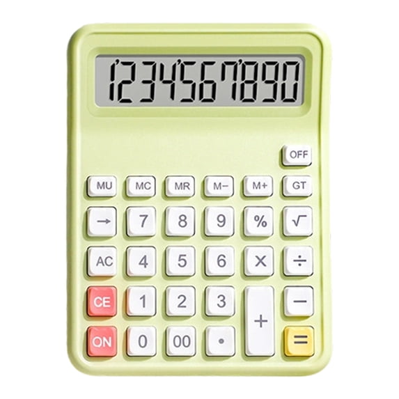 Sktrjpolfis Portable Calculator, Silent Button Keyboard, 4 Basic Math Functions for School Office Home Use
