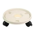 thumbnail image 1 of Sktrjpolfis Round Rolling Plant Tray, 10.24 Inch Plastic Mobile Planter Caddy, Water Catchment, 40 Lbs Load Capacity, 1 of 5