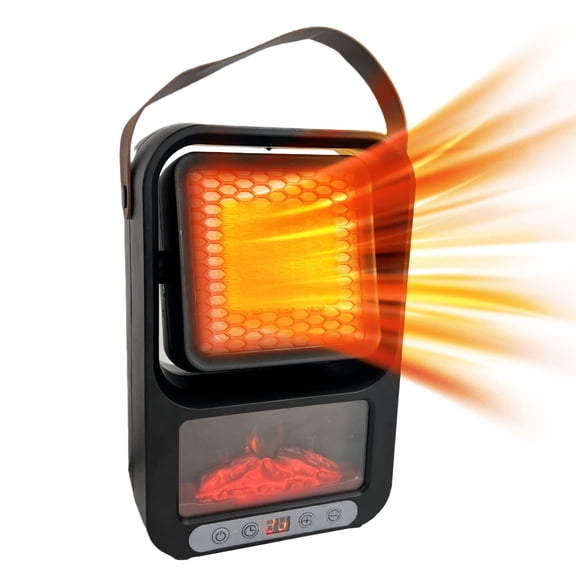 Sktrjpolfis Simulation Flame Heater 800W Heating Stove for Home Bathroom Bedroom Indoor Use