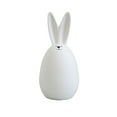 thumbnail image 1 of Sktrjpolfis White Ceramic Bunny Tabletop Ornament Easter Gift Home Decor for Living Room Study Furniture, 1 of 5