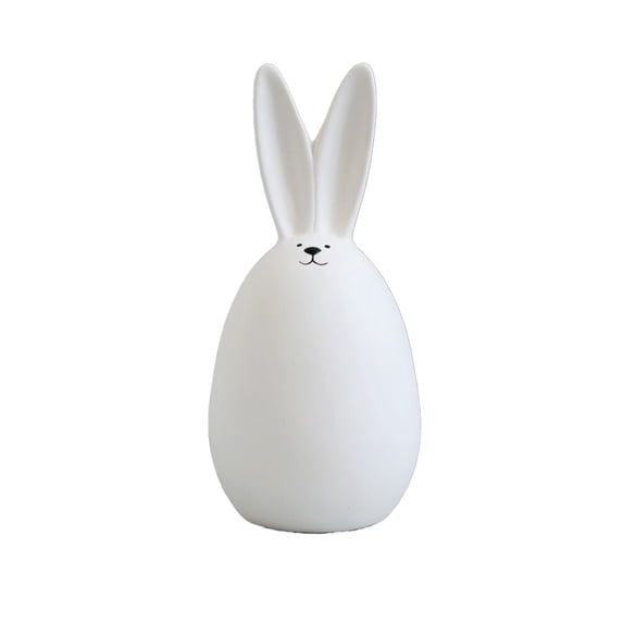 Sktrjpolfis White Ceramic Bunny Tabletop Ornament Easter Gift Home Decor for Living Room Study Furniture