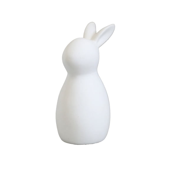 Sktrjpolfis White Ceramic Bunny Tabletop Ornament Easter Gift Home Decor for Living Room Study Furniture