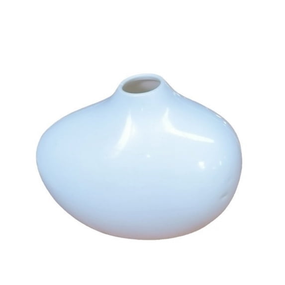 Sktrjpolfis White Plastic Tabletop Vase Narrow Opening Centerpiece for Dried Bouquets Home Office Decor