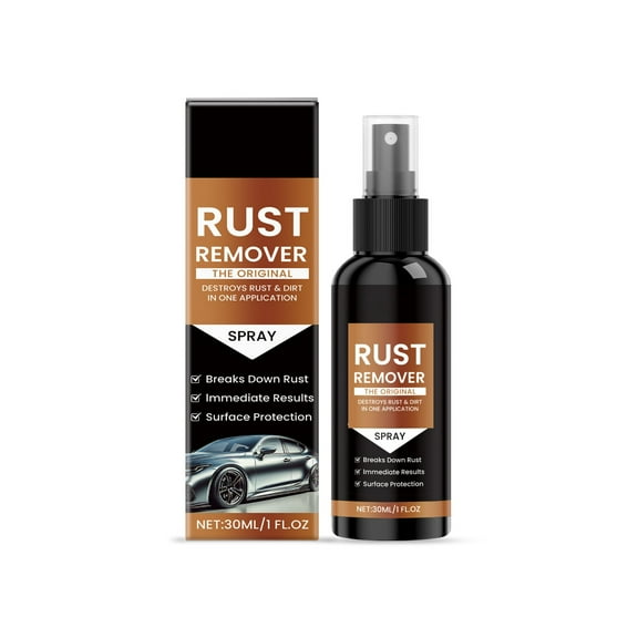 Sktrpolfis Car Rust Remover Spray 30ml, Wheel Metal Cleaning, Long-Lasting Protection, Auto Care Tool for Wheels, Chassis, Engine