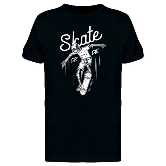 Skul Skate Or Die California T-Shirt Men -Image by Shutterstock, Male 3X-Large