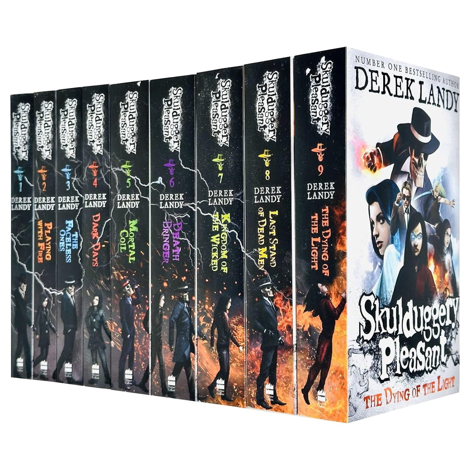 Skulduggery Pleasant Complete 9 Book Collection Set by Derek Landy – Fantasy Adventure Series (Books 1–9)