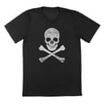 thumbnail image 1 of Skull And Bones Humor Graphic Black Mens T-Shirt, 1 of 1