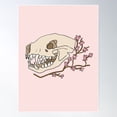 thumbnail image 1 of Skull And Cherry Blossom Poster Wall Art, Modern Wall Decor For Living Room Bedroom, 16x24 UNFRAMED, 1 of 3