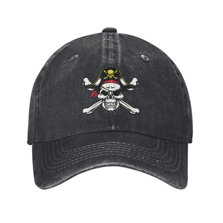 Skull And Crossbones Pirate Adult Adjustable Classic Washed Casquette Cap Hat Baseball Cap For Man For Woman