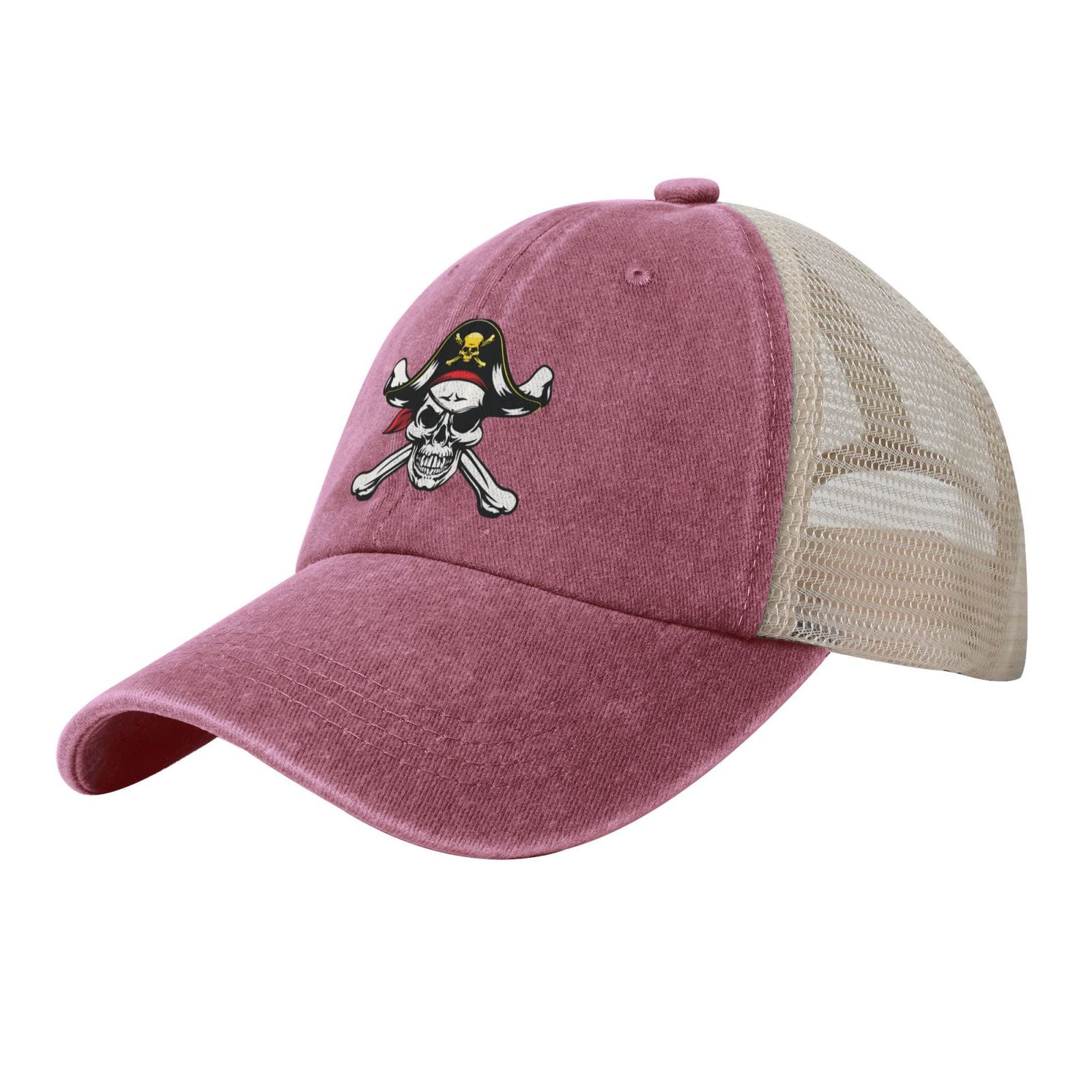Skull And Crossbones Pirate Baseball Cap Trucker Hat For Men