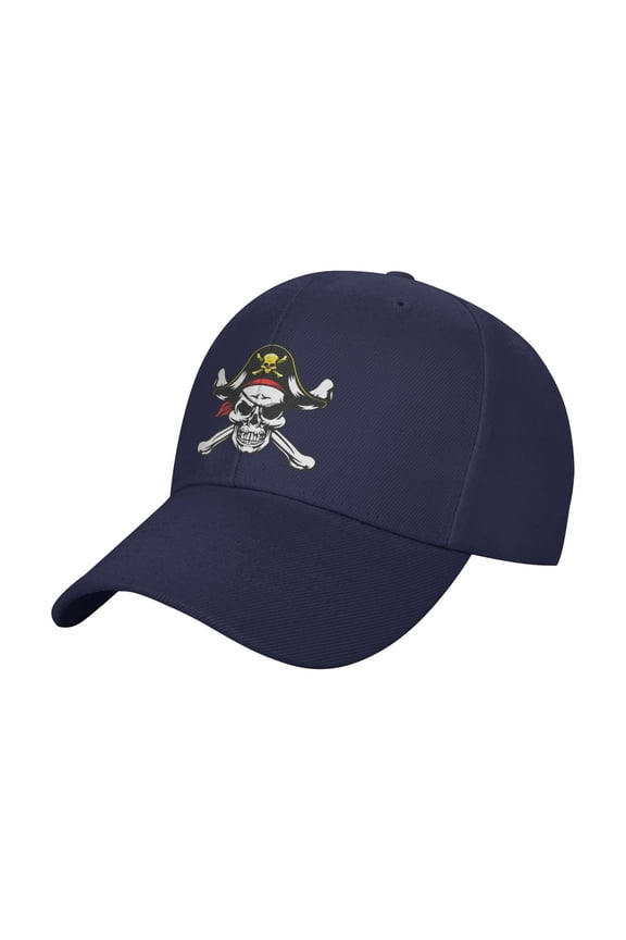 Skull And Crossbones Pirate Sandwich Cap Unisex Adjustable Adult Baseball Caps Casquette Hats Flat Cap