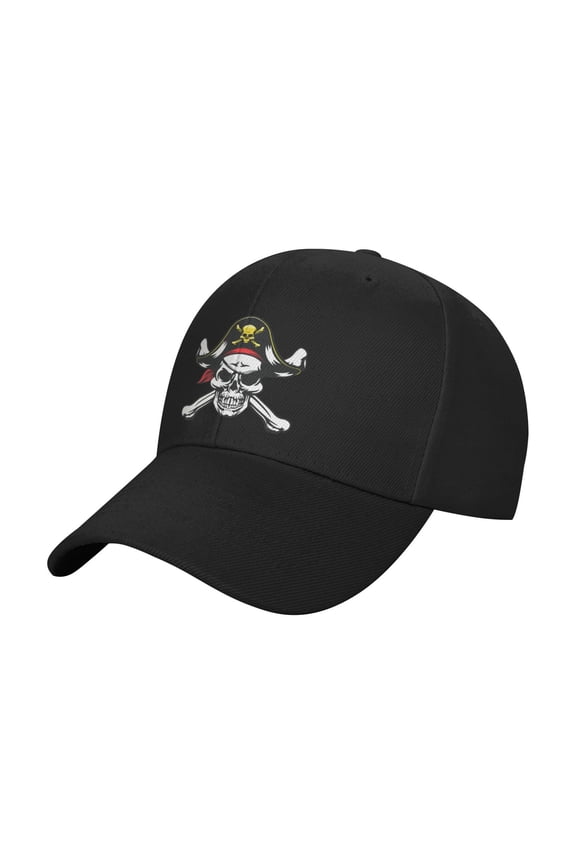 Skull And Crossbones Pirate Sandwich Cap Unisex Adjustable Adult Baseball Caps Casquette Hats Flat Cap