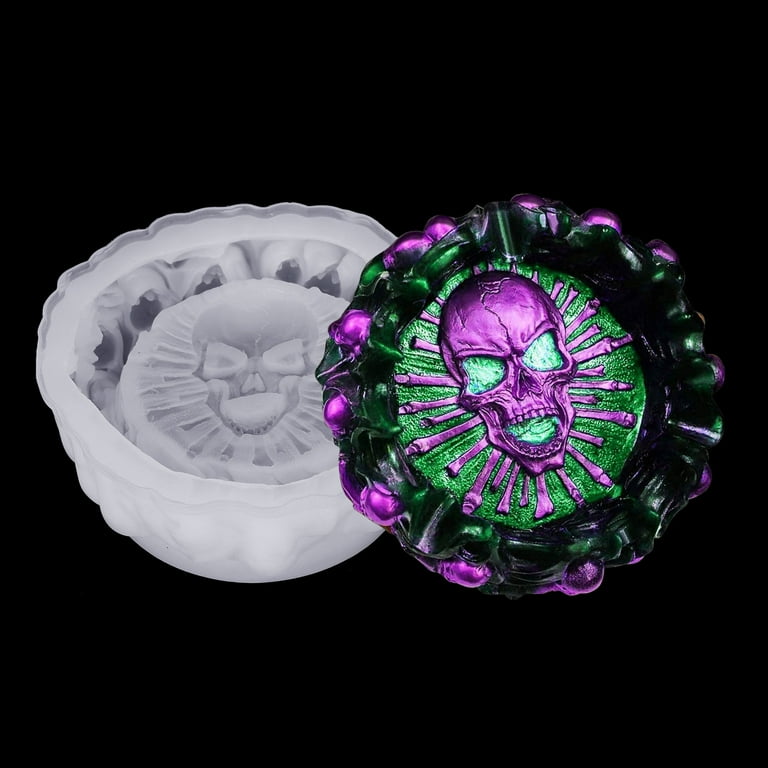 Skull Ashtray Epoxy Resin Casting Mold TSV 5.12 Inch DIY Silicone