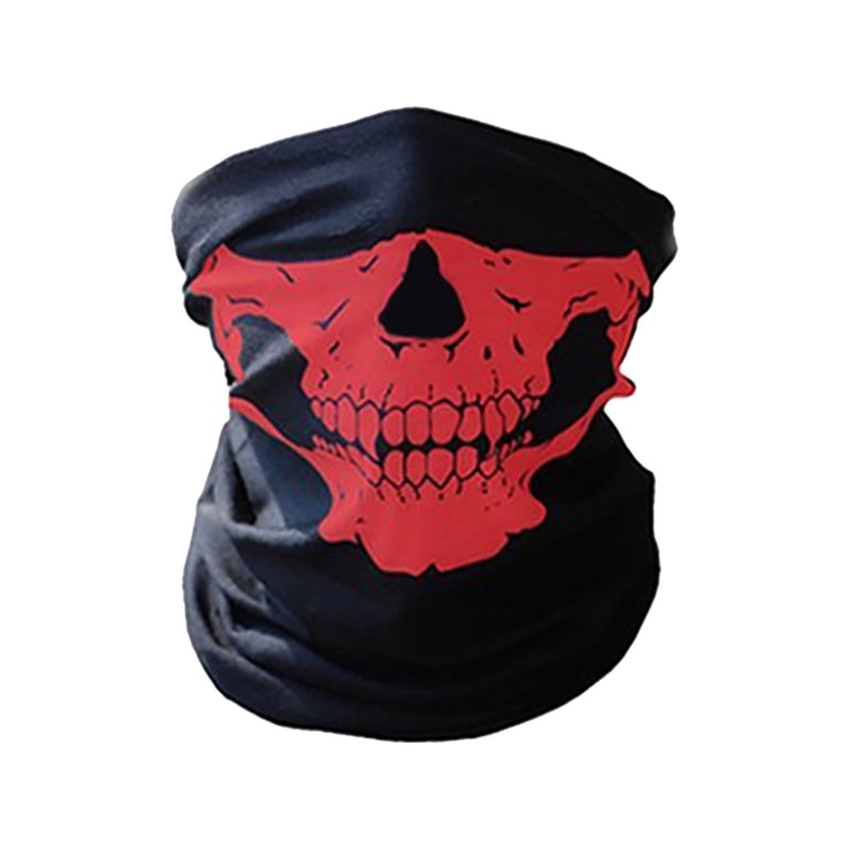 Skull Balaclava Face Scarf - Breathable Seamless Ghost Scarf for