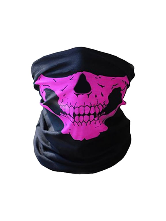 Skull Balaclava Face Scarf - Breathable Seamless Ghost Scarf for Men & Women, Cool Skeleton Design for Motorcycle Riding, Outdoor Sports & Winter Protection