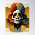 thumbnail image 1 of Skull Bauhaus Vintage Style V 07 Poster Wall Art, Modern Wall Decor For Living Room Bedroom, 24x36 UNFRAMED, 1 of 3