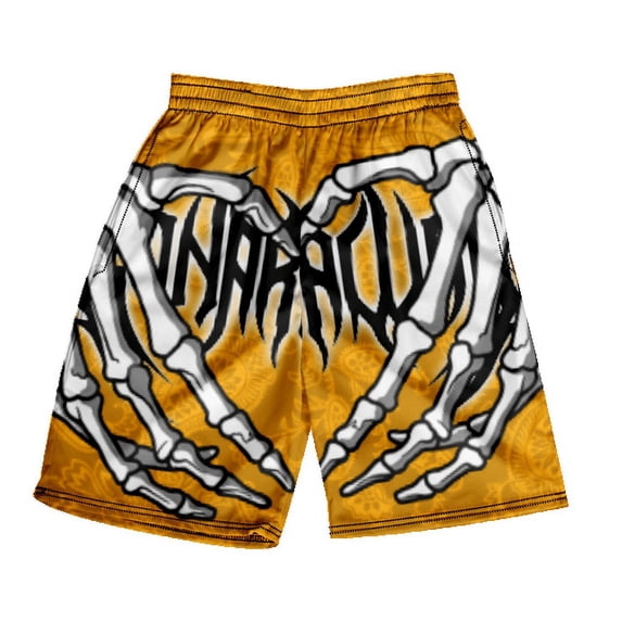 Skull Beach Short Pants Skeleton Hand Print Men Women Gym Shorts Quick Drying Trunks Ice Shorts