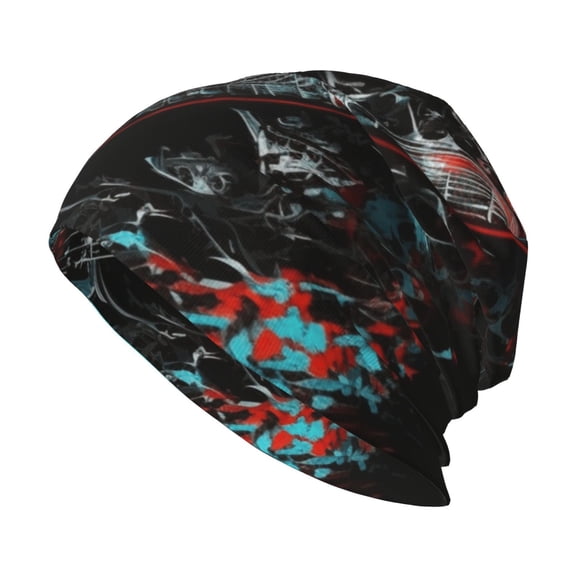 Skull Beanie Cap Slouchy Knit Hat Headwear Warm for Men Women , Death Skull Rock Heavy Metal Music