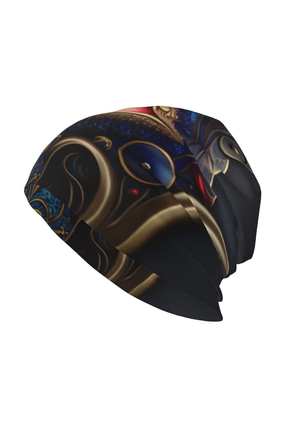 Skull Beanie Cap Slouchy Knit Hat Headwear Warm for Men Women , Fatima Hamsa Hand Evil Eye Ornaments