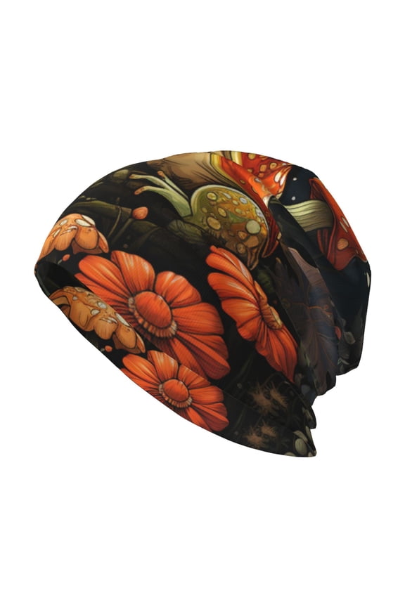 Skull Beanie Cap Slouchy Knit Hat Headwear Warm for Men Women , Frog Toads Mushroom Cool