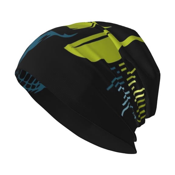 Skull Beanie Cap Slouchy Knit Hat Headwear Warm for Men Women , King Dj Skull