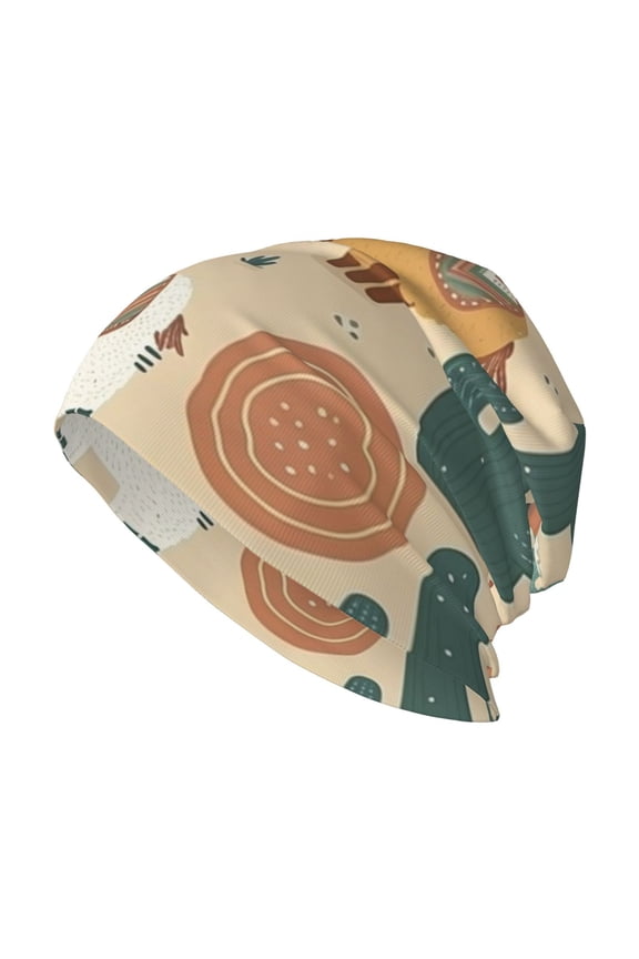 Skull Beanie Cap Slouchy Knit Hat Headwear Warm for Men Women , Llama Alpaca Cactus Cartoon Cute