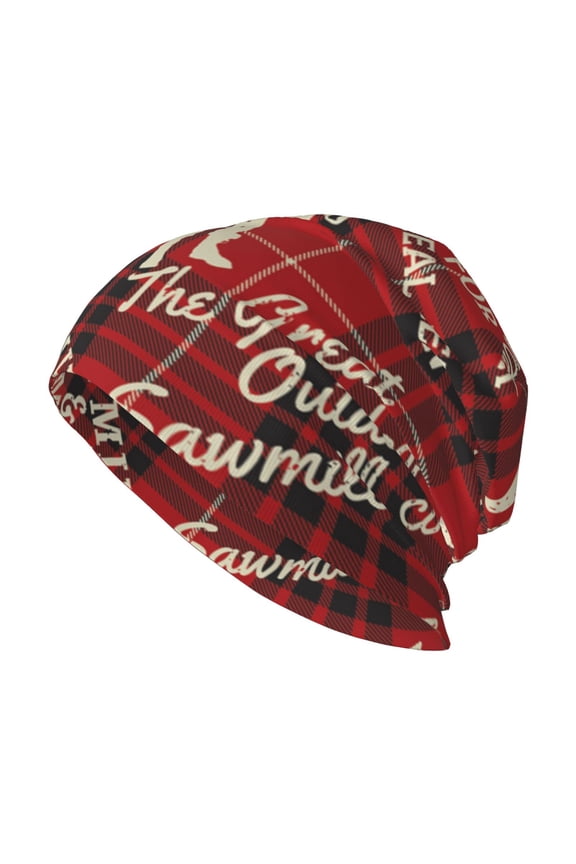 Skull Beanie Cap Slouchy Knit Hat Headwear Warm for Men Women , Lumberjack Woodsman North