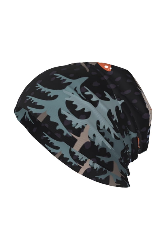 Skull Beanie Cap Slouchy Knit Hat Headwear Warm for Men Women , Tree Mushroom Magic