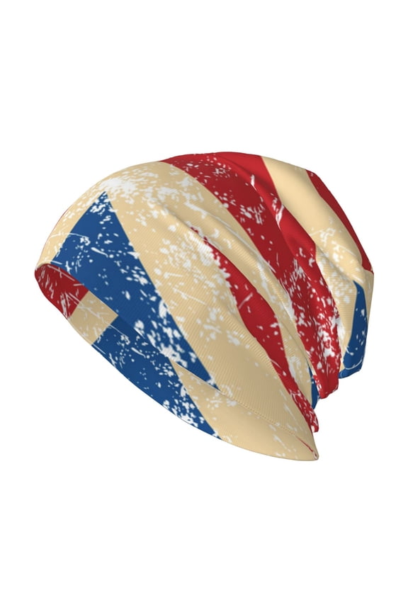 Skull Beanie Cap Slouchy Knit Hat Headwear Warm for Men Women , Union Jack Uk Flag Retro