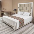 thumbnail image 1 of Skull Bed Runner, Skull and Crossed Pirate Flags Jolly Roger Inspired Pattern Colorful Design Print, Decorative Accent Bedding Scarf for Hotels Homes and Guestrooms, Queen, Multicolor, by Ambesonne, 1 of 2