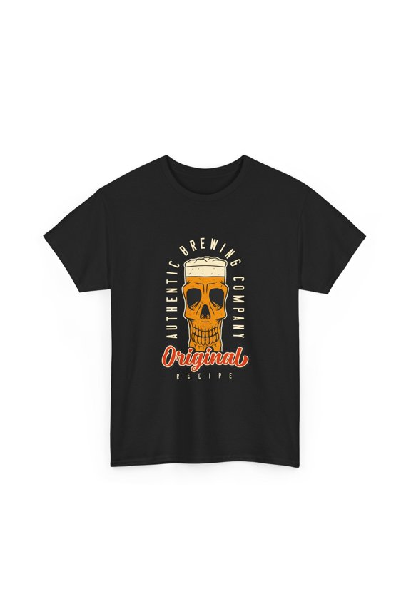 Skull Beer T-Shirt | Brewing Company Original, Beer Pint, Cool T-Shirt, Cotton